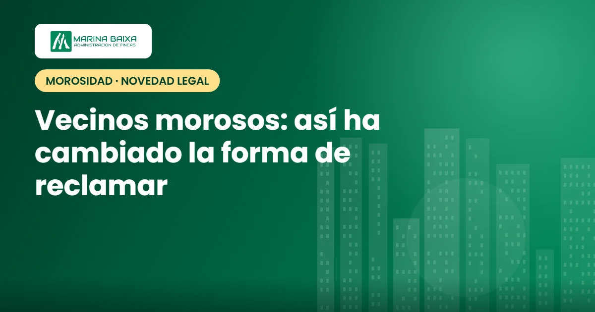 Reclamación de deudas a vecinos morosos en la comunidad